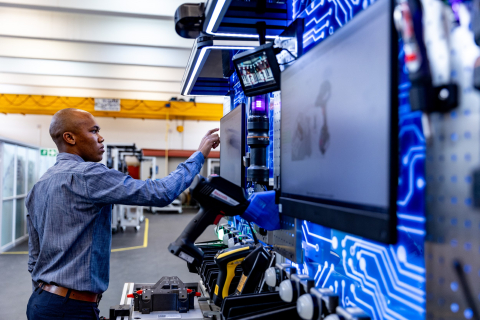 person working robotics