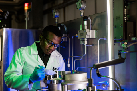 person working on machine